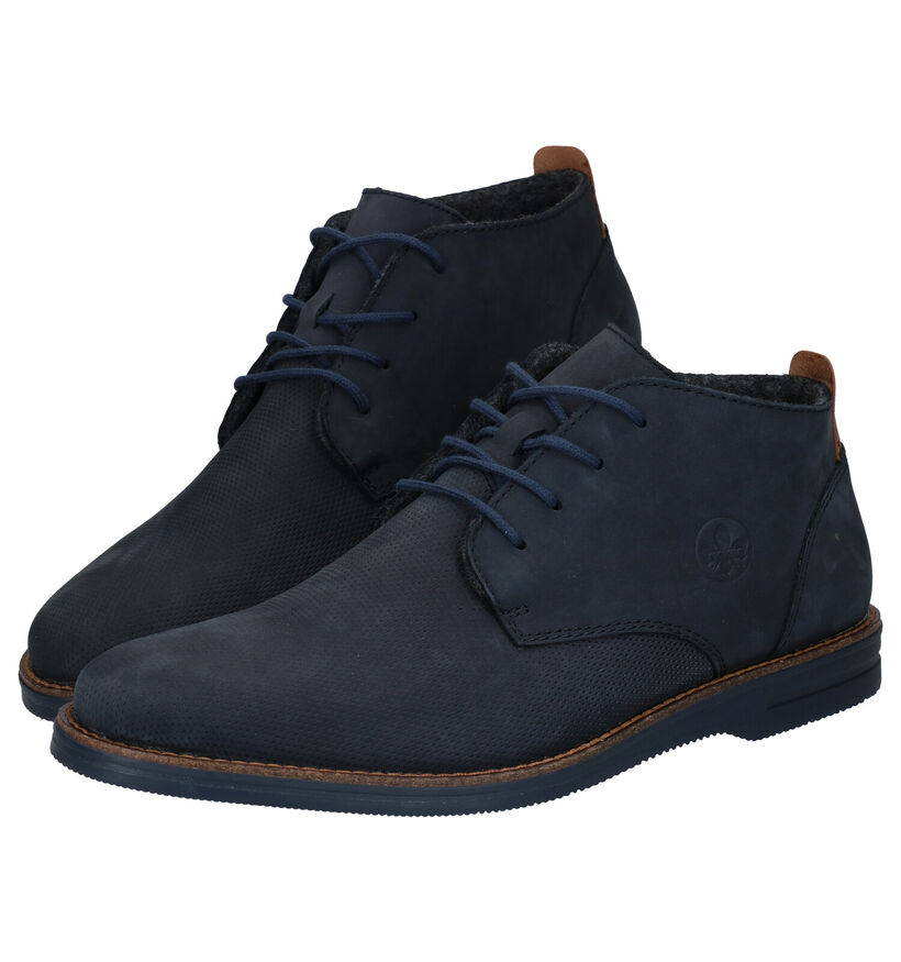 Rieker Chaussures Habillées Hautes en Bleu en nubuck (281736)