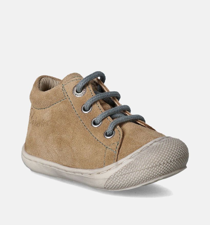 Naturino Cocoon Suede Beige Babyschoentjes voor meisjes, jongens (355492) - geschikt voor steunzolen