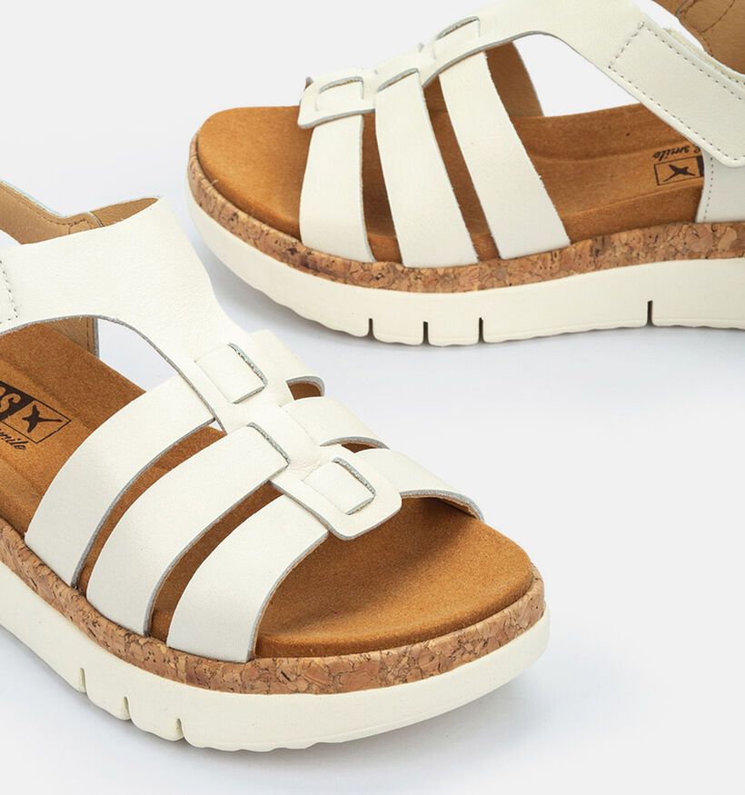 Pikolinos Palma Sandales compens&eacute;es en &Eacute;cru pour femmes (370553)