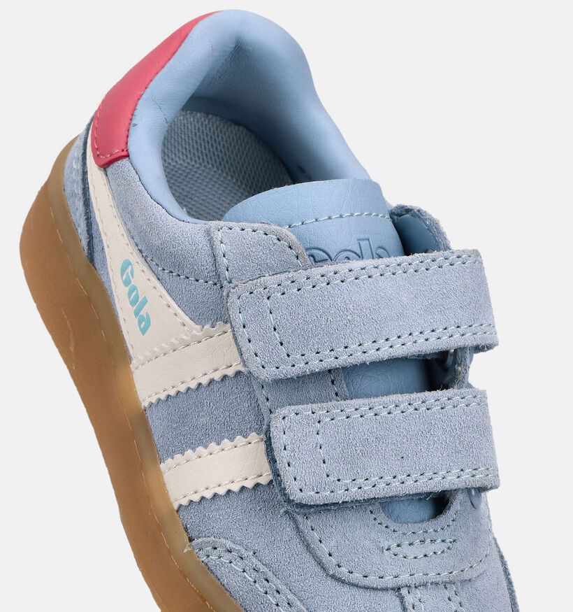 Gola Viper Strap Lichtblauwe Sneakers voor meisjes (368506) - geschikt voor steunzolen