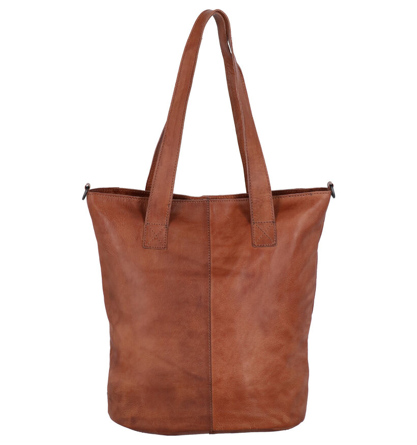 Bear Design Cognac Shopper Tas in leer (299638)