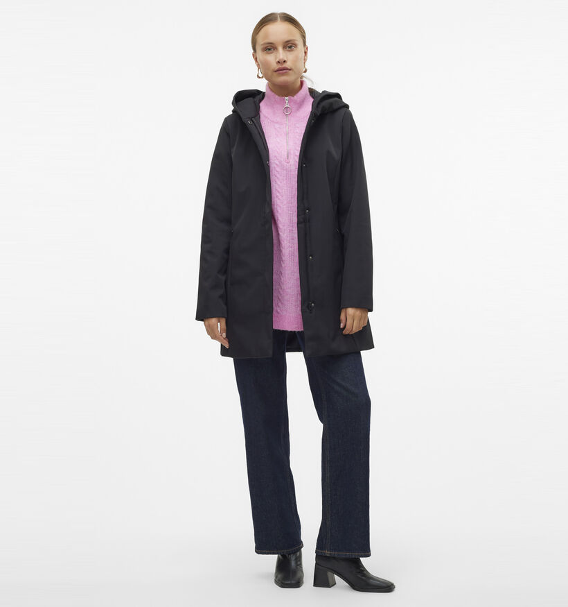 Vero Moda Softshelld Manteau long en Noir pour femmes (377542)