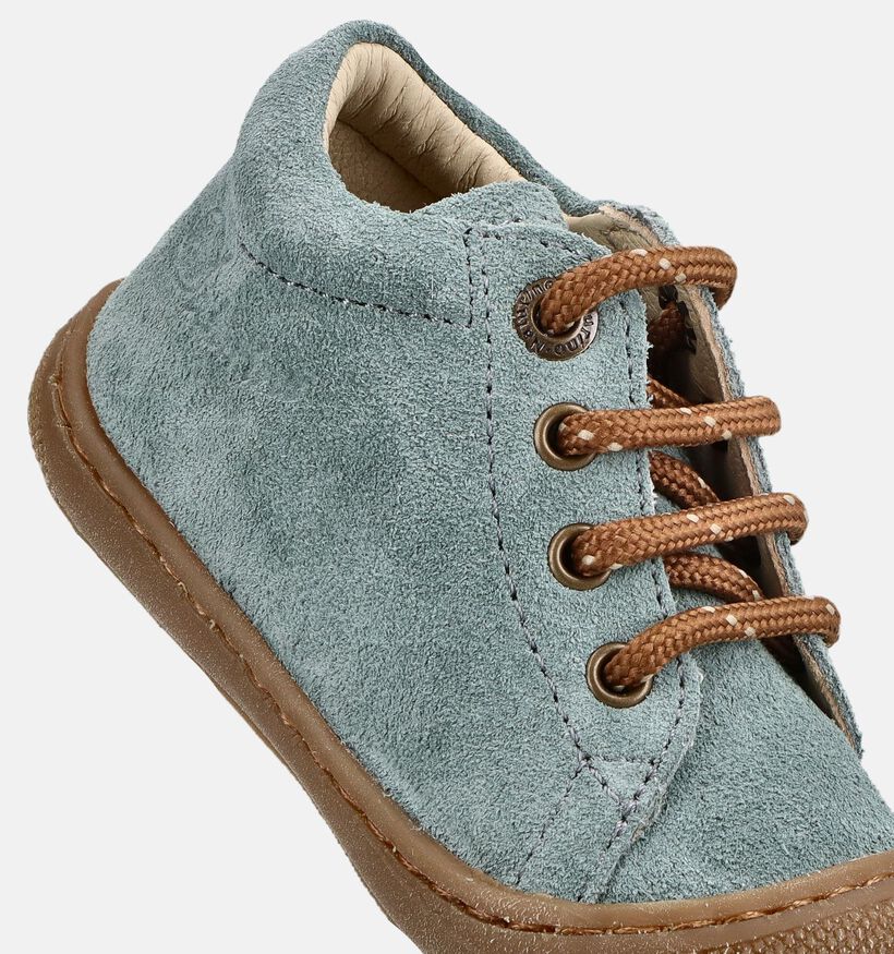 Naturino Cocoon Suede Boots &agrave; lacets pour b&eacute;b&eacute; en Bleu pour gar&ccedil;ons (380134) - pour semelles orthop&eacute;diques