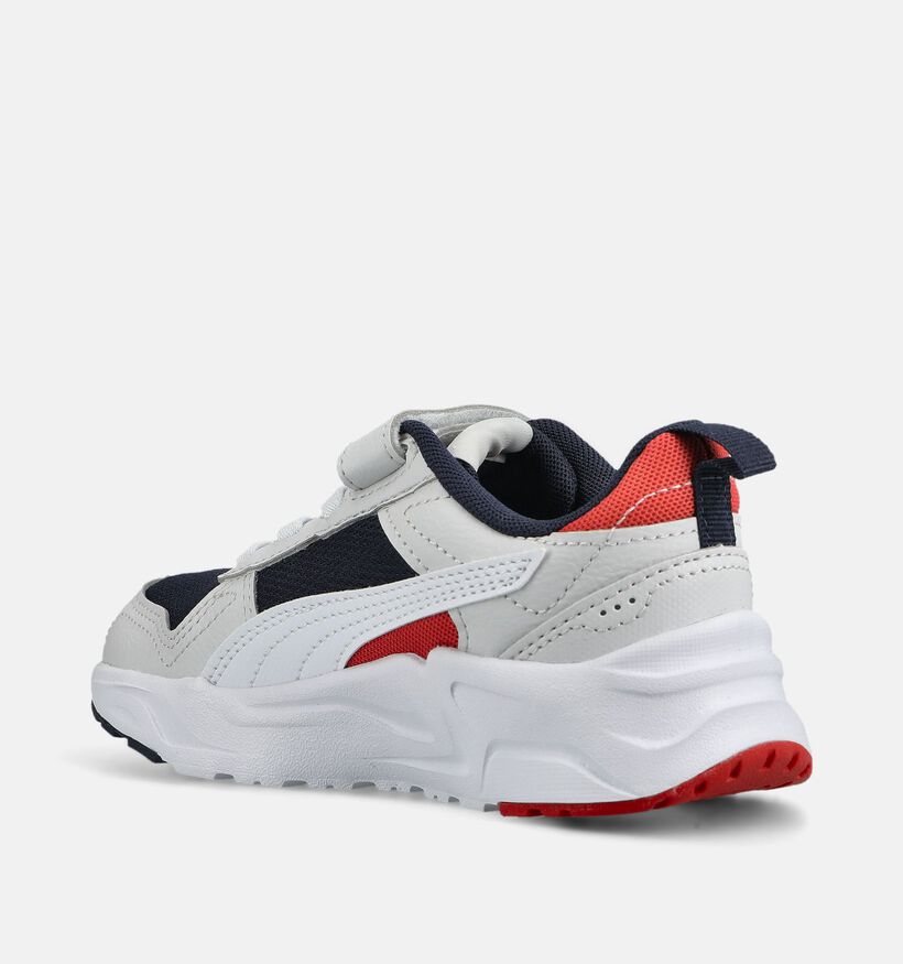 Puma Trinity Baskets basses en Blanc/Blue fonc&eacute; pour gar&ccedil;ons (380815) - pour semelles orthop&eacute;diques