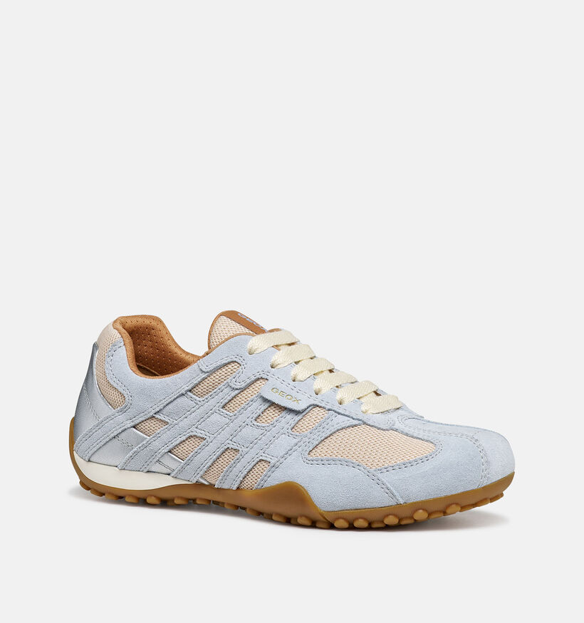 Geox Snake Original Baskets casual en Bleu clair pour femmes (368189) - pour semelles orthop&eacute;diques