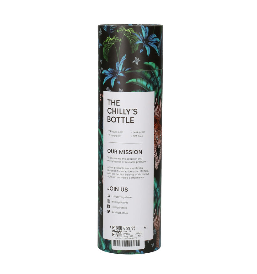 Chilly's x Tropical Leopard Zwarte Drinkfles 500 ml (270972)