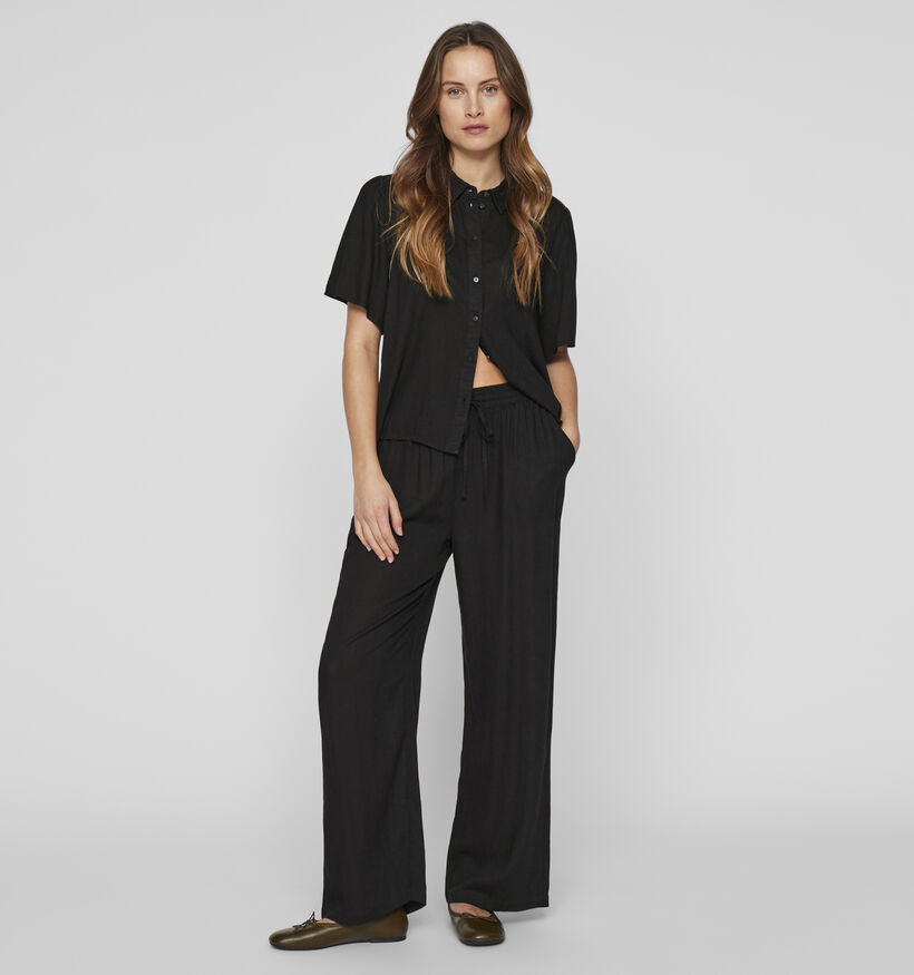 Vila Pricil Pantalon large en Noir pour femmes (351747)