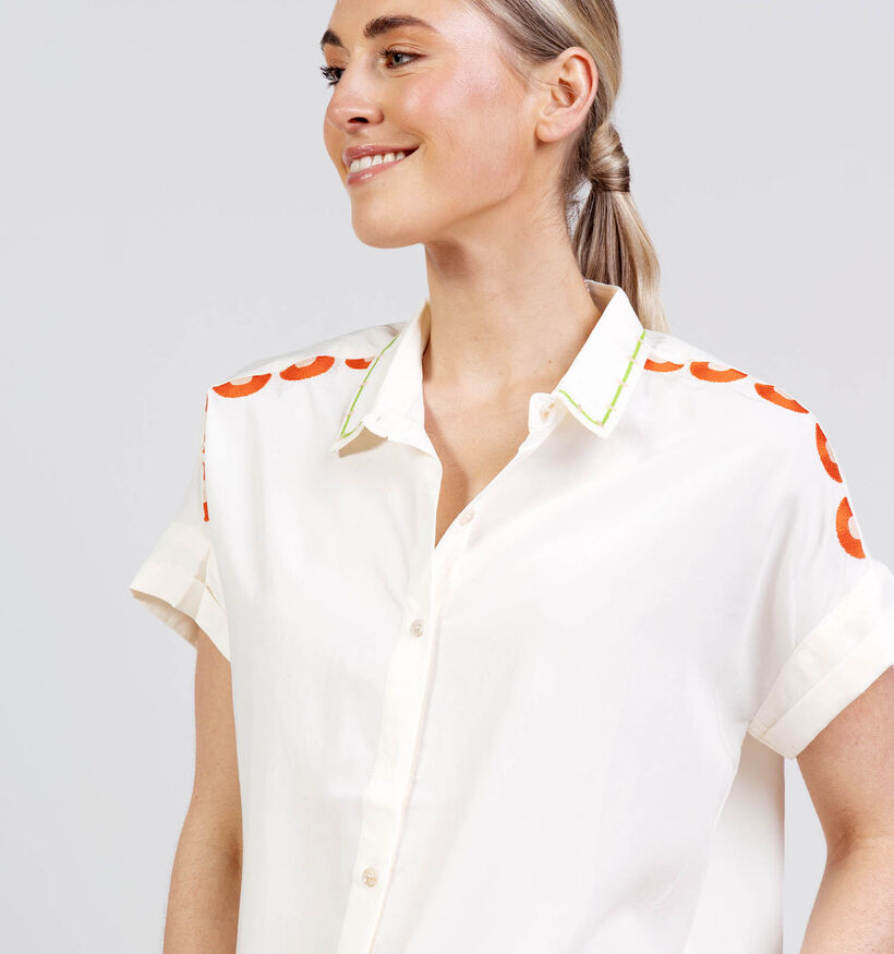 Orfeo Calice Ecru Hemd met Korte Mouwen voor dames (375180)