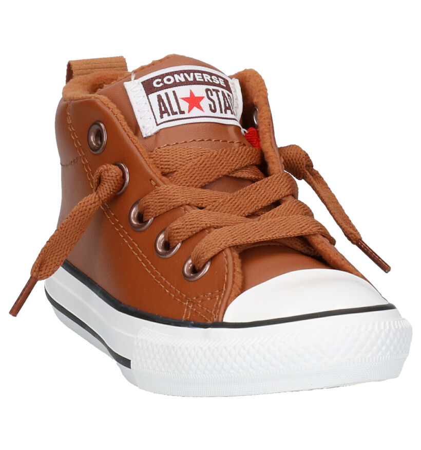 Chuck Taylor All Star Baskets hautes en Cognac en simili cuir (252739)