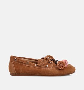 Laurent David Chaussures bateau en Cognac pour femmes (373663)
