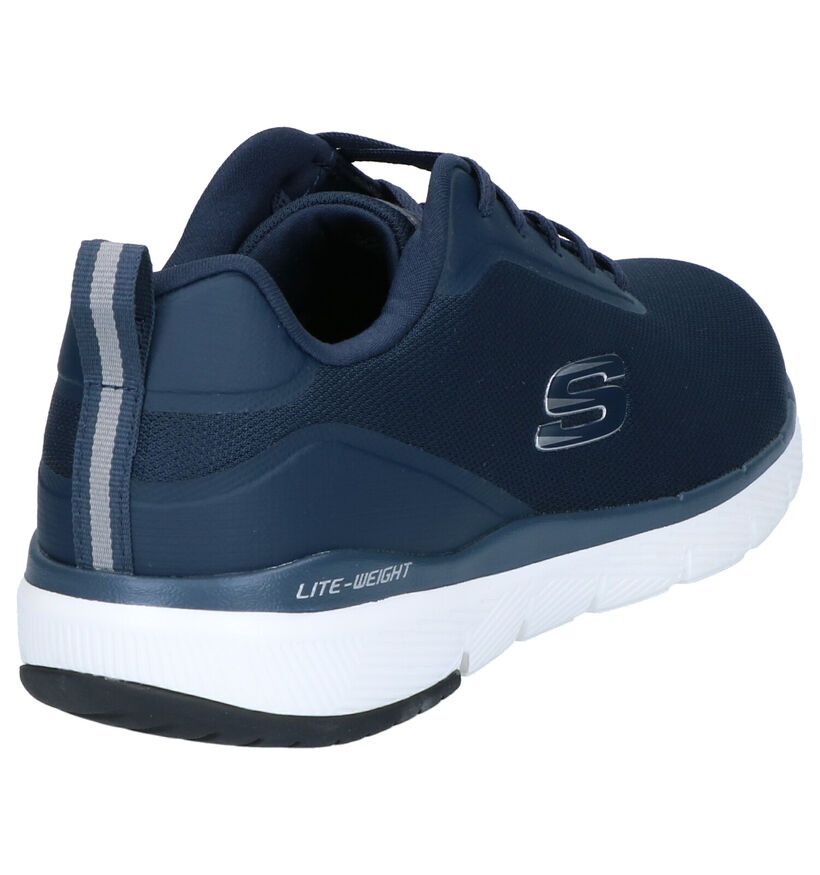 Skechers Flex Advantage Blauwe Sneakers in stof (273296)