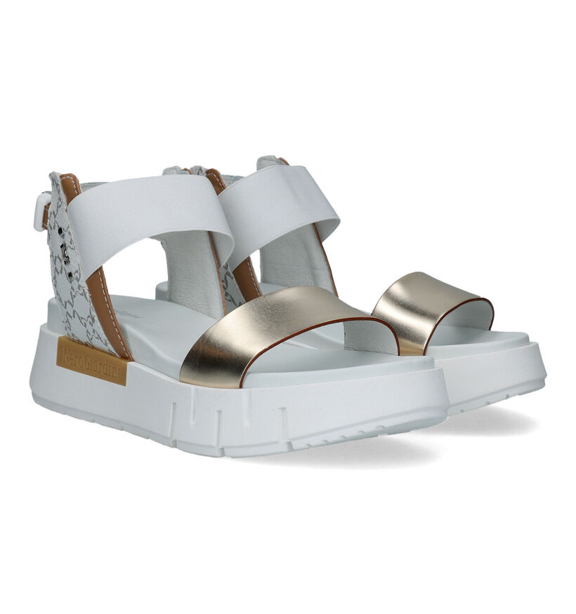 NeroGiardini Sandales chunky en Blanc pour femmes (333922)