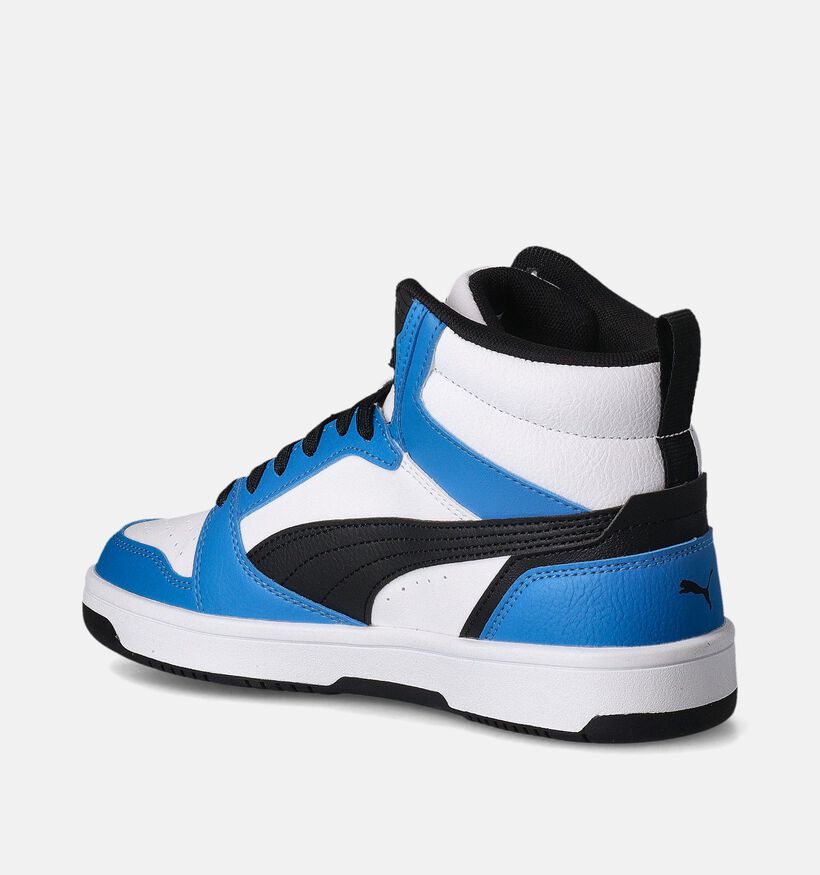 Puma Rebound v6 mid Baskets en Blanc pour filles, garçons (350364) - pour semelles orthopédiques