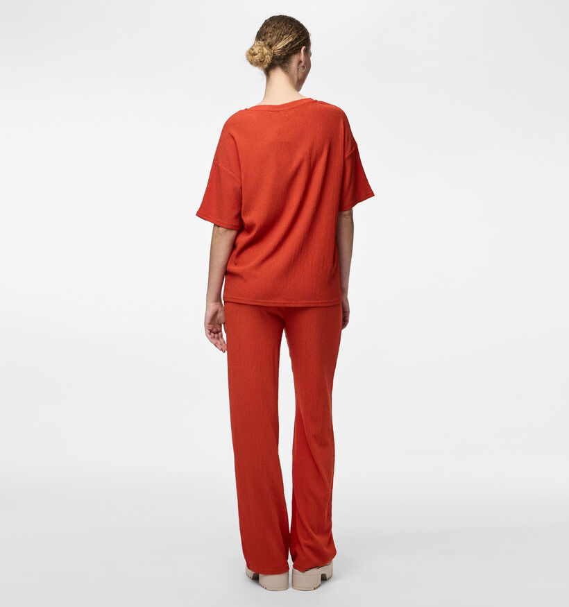 Pieces Luna T-shirt oversized en Rouge pour femmes (337341)