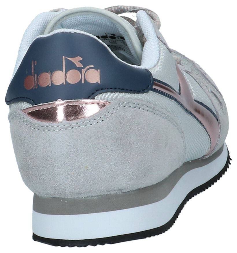 Grijze Sneakers Diadora Simple Run in stof (230703)