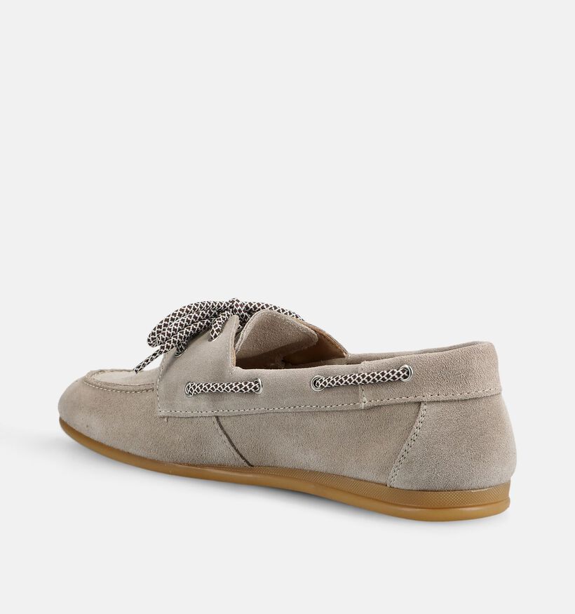 Posh By Poelman Chaussures plates en Beige fonc&eacute; pour femmes (383804)