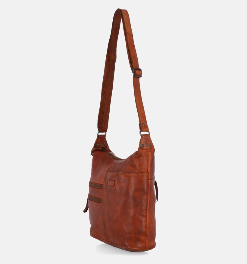 Bear Design Sac porté croisé en Cognac pour femmes (342780)