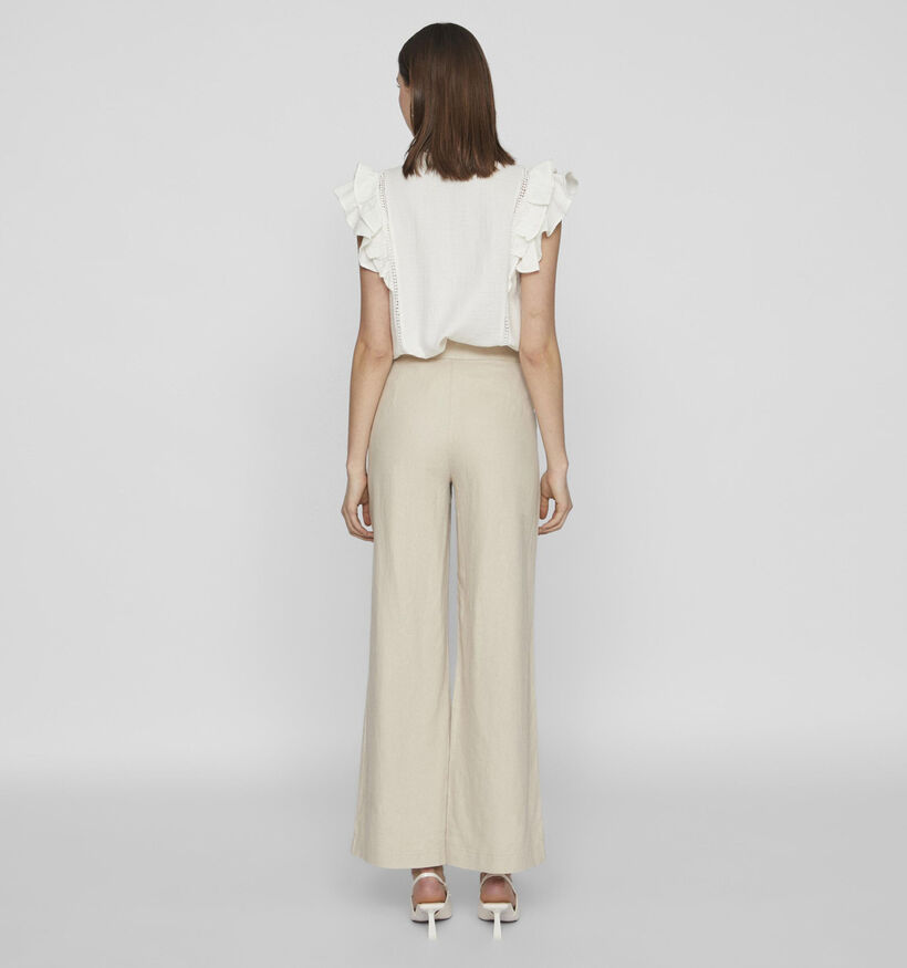 Vila Jolanda Beige Wijde broek voor dames (351750)