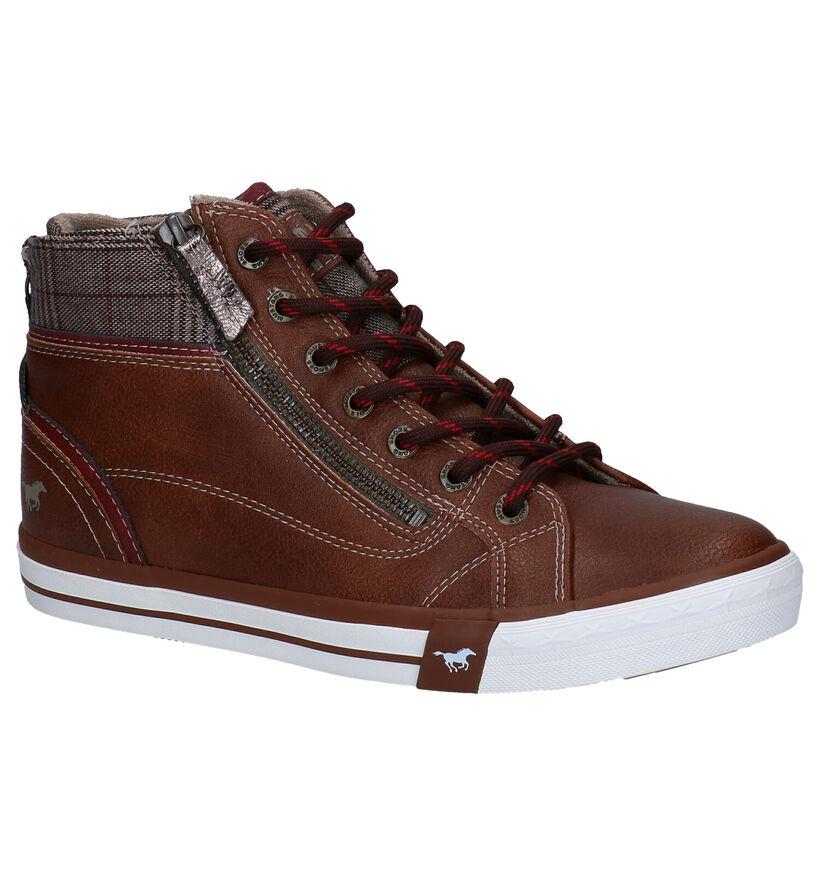 Mustang Baskets montantes en Cognac pour femmes (294327)
