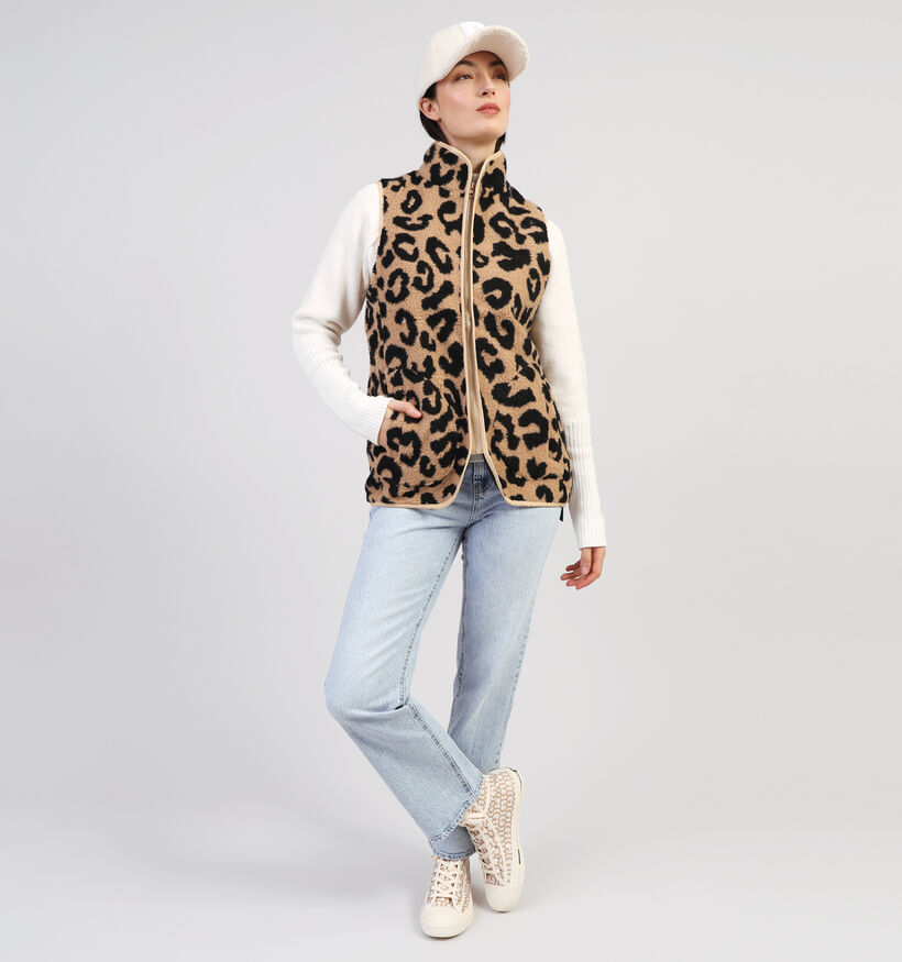 Dolce C. Bruine Fluffy Bodywarmer voor dames (358611)