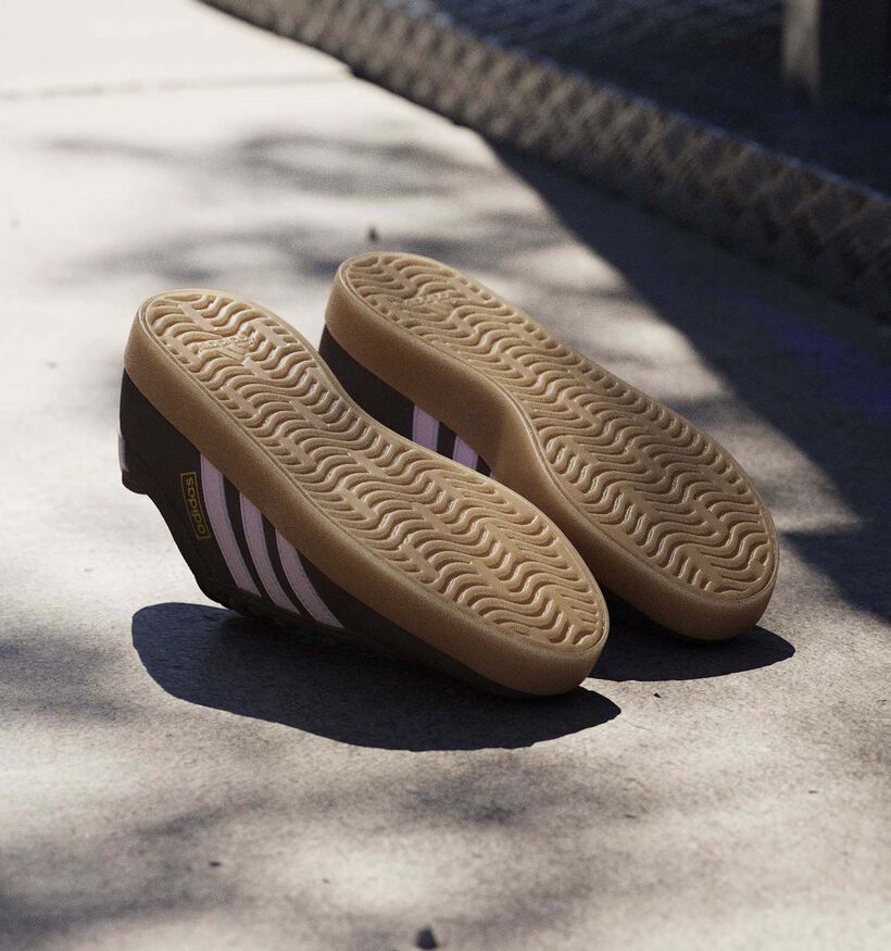 adidas VL Court 3.0 Donkerbruine/Roze Sneakers voor dames (372627) - geschikt voor steunzolen