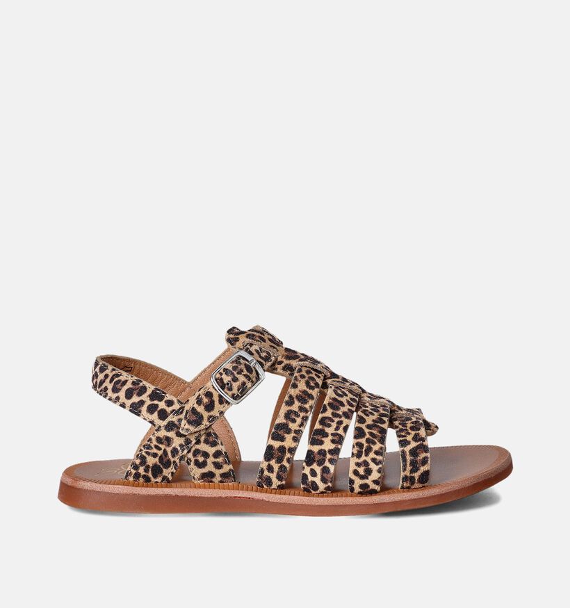 Pom d'Api Plagette Strap Sandales en Brun pour filles (354613)