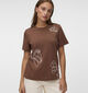Vero Moda Irene Bruine T-shirt voor dames (377600)