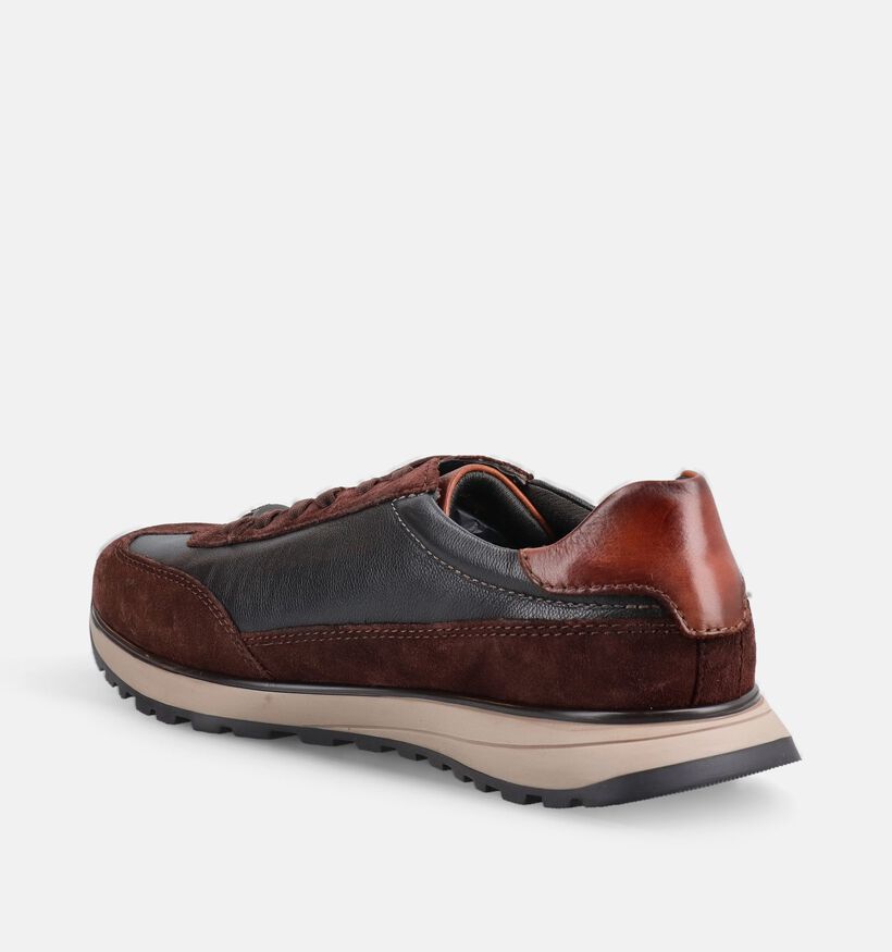 Bugatti Timon Chaussures plates en Brun fonc&eacute; pour hommes (375941) - pour semelles orthop&eacute;diques