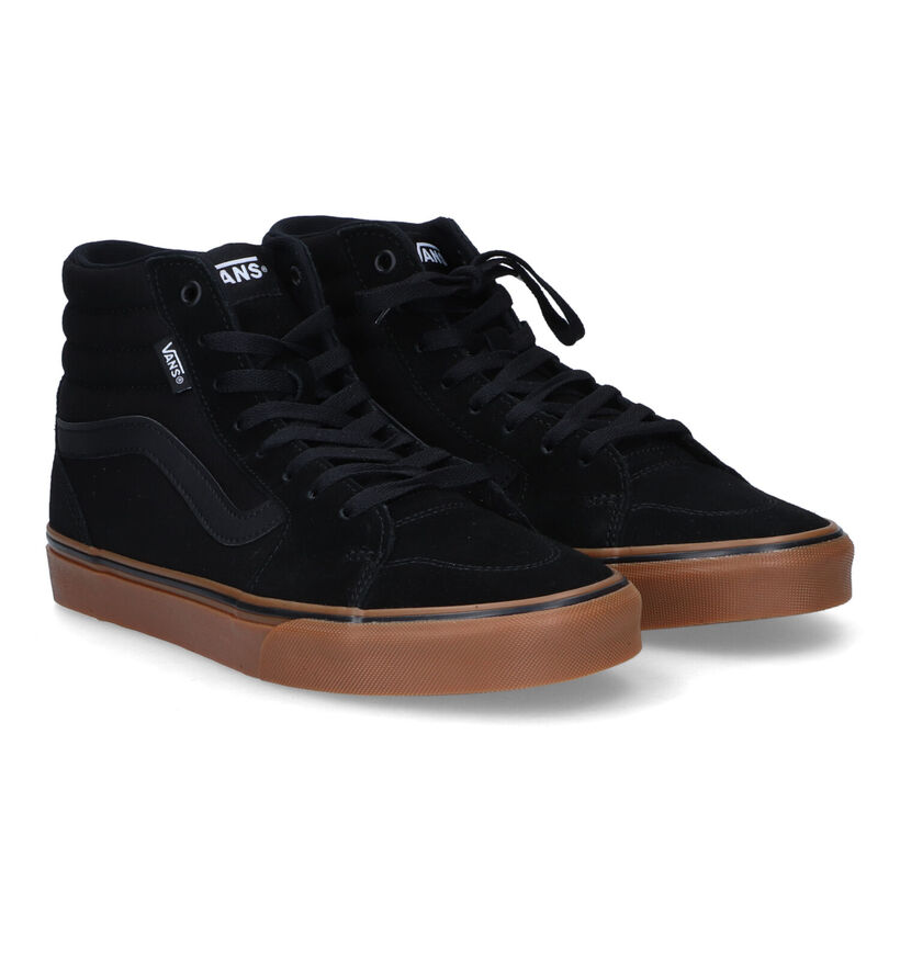 Vans Filmore Hi Baskets de skate en Bleu pour hommes (337030)