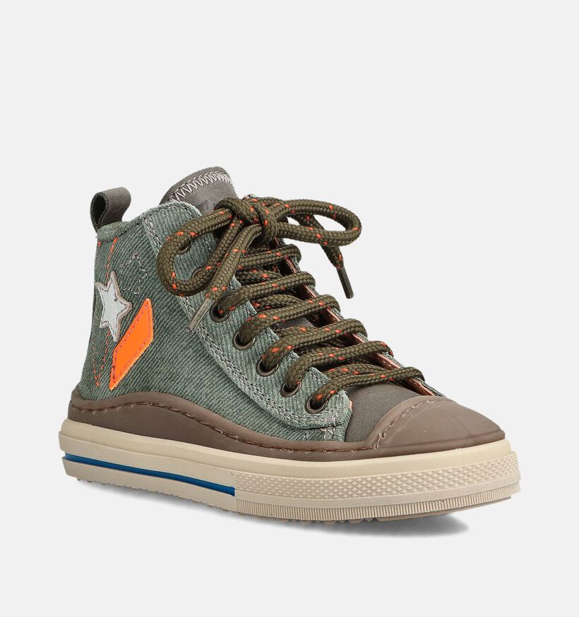 FR by Romagnoli Chaussures hautes en Kaki pour garçons (364838) - pour semelles orthopédiques