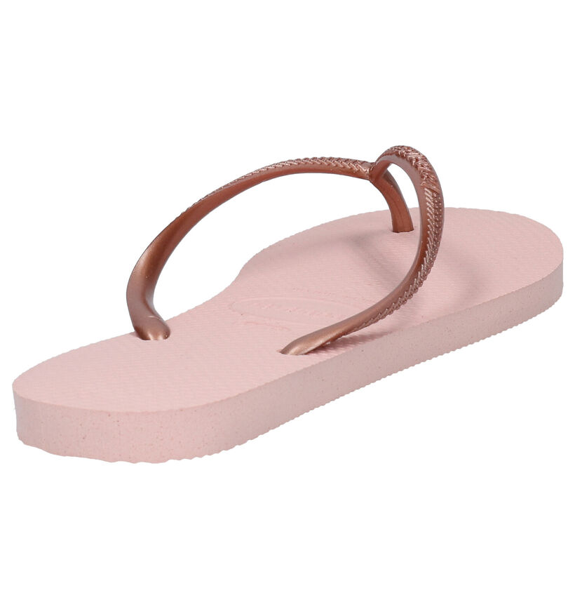 Havaianas Slim Tongs en Or en synthétique (275874)