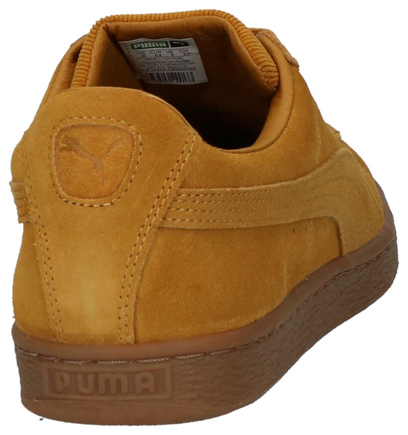Donkergele Sneakers Puma Suede Classic in daim (221713)
