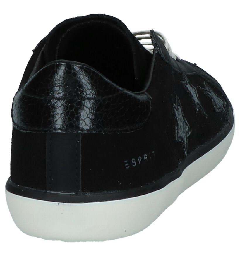 Esprit Zwarte Sneakers met Sterrenprint, , pdp