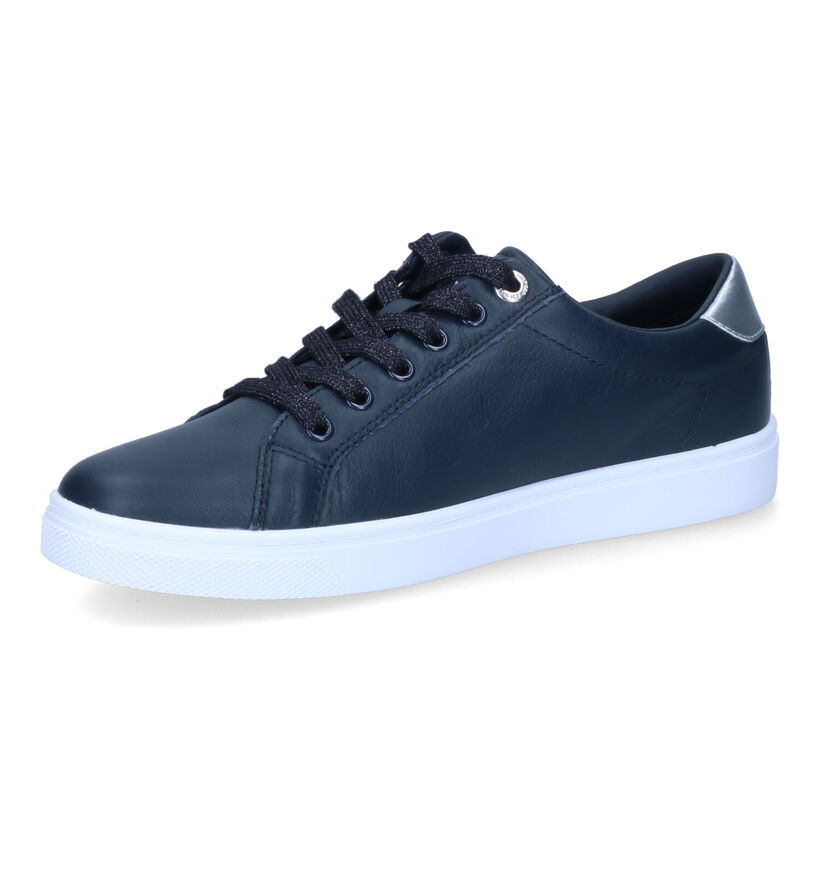 Tommy Hilfiger Shiny Laces Blauwe Sneakers in leer (300627)