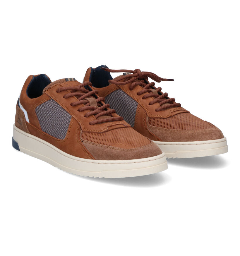 Bullboxer Cognac Veterschoenen voor heren (305746) - geschikt voor steunzolen