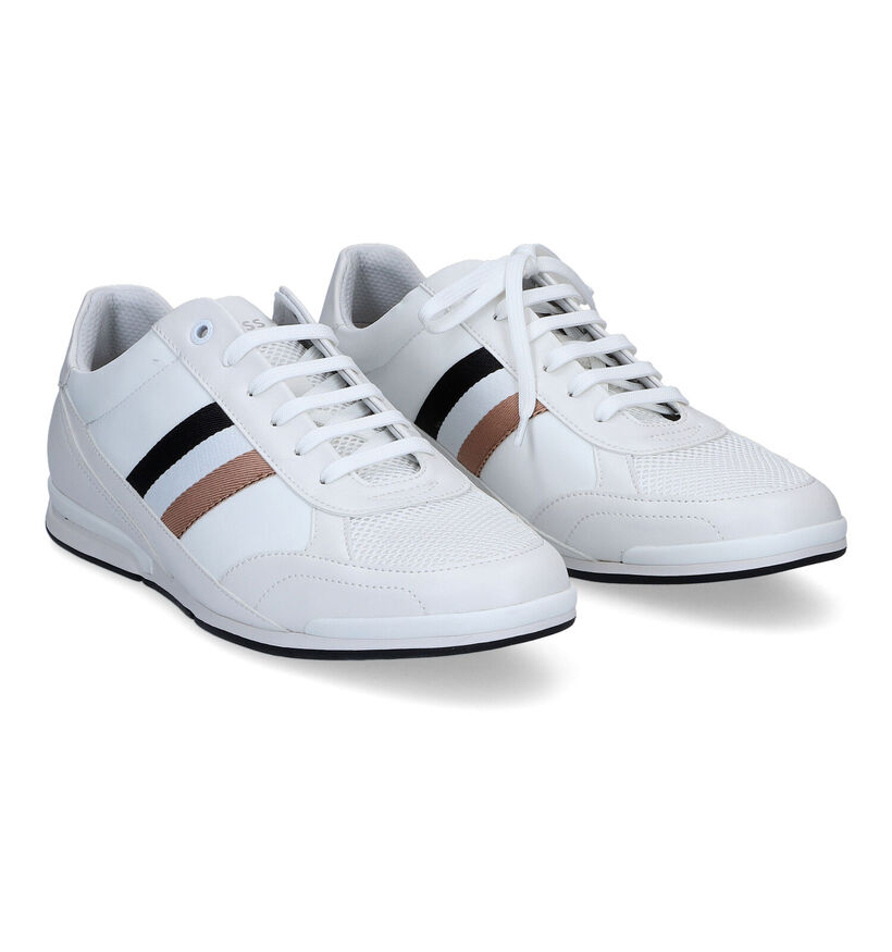 Hugo Boss Saturn Low Witte Veterschoenen voor heren (303279) - geschikt voor steunzolen