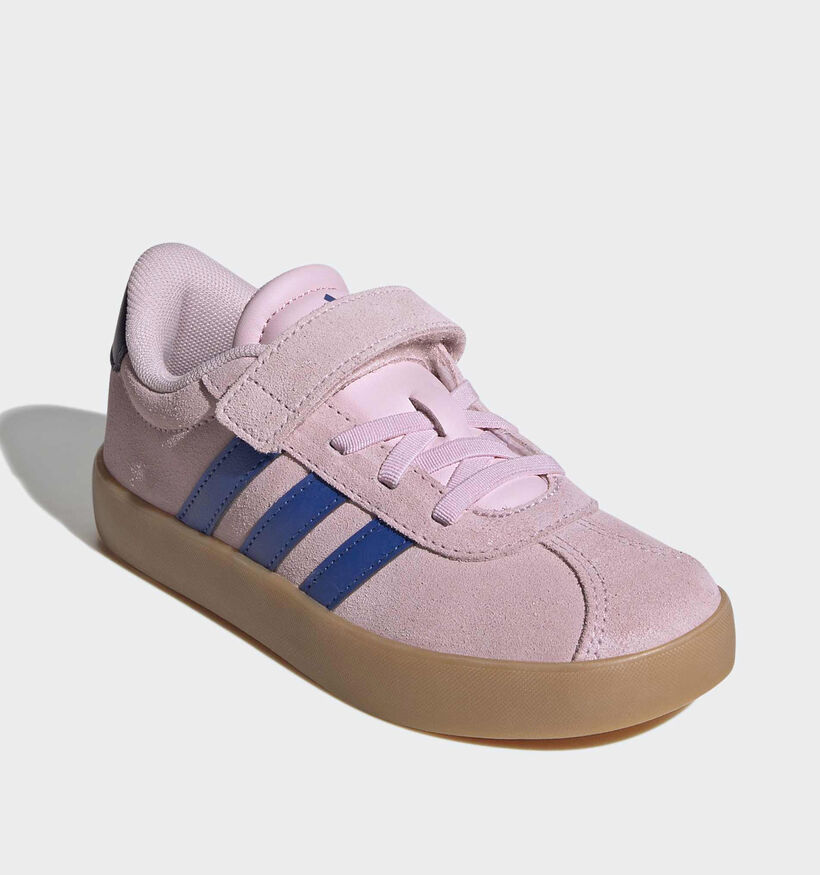 adidas VL Court 3.0 Roze/Blauwe Sneakers voor meisjes (372829) - geschikt voor steunzolen
