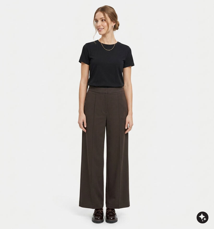 comma Donkerbruine Joggingsbroek voor dames (379420)