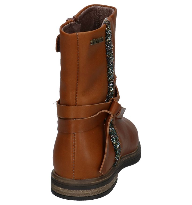 STONES and BONES Bottes basses en Cognac en cuir (223394)