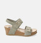 Mephisto Lissandra Sandales avec talon compensé en Vert pour femmes (354284)