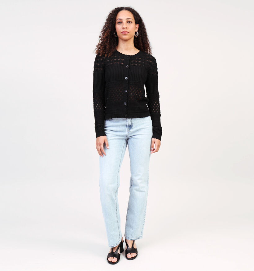 Vero Moda Dania Zwarte Cardigan met knopen voor dames (352162)