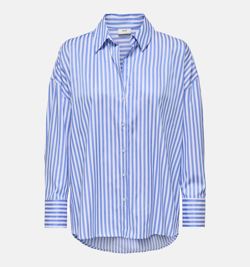 JDY Vesper Loose Striped Witte/Blauwe Hemd voor dames (366568)
