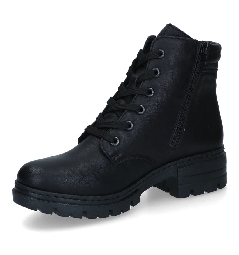 Rieker Boots à lacets en Noir en simili cuir (315949)