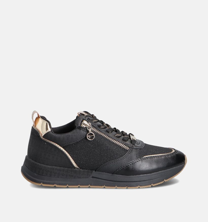Tamaris Zwarte Sneakers met Rits voor dames (360669) - geschikt voor steunzolen