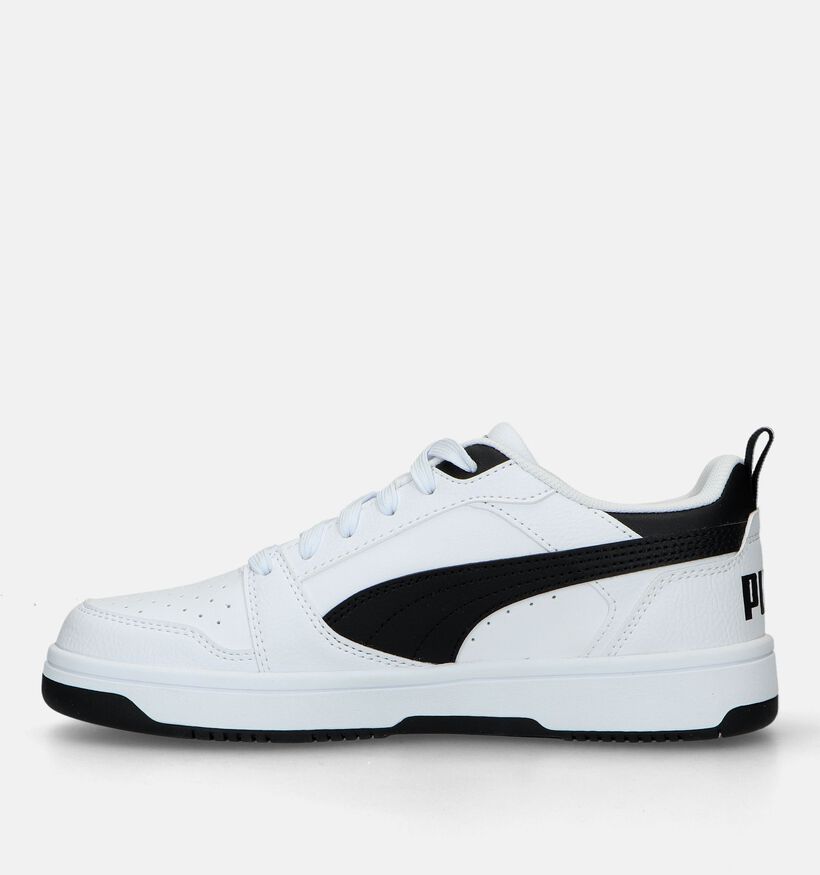 Puma Rebound V6 Witte Sneakers voor meisjes, jongens (326362) - geschikt voor steunzolen