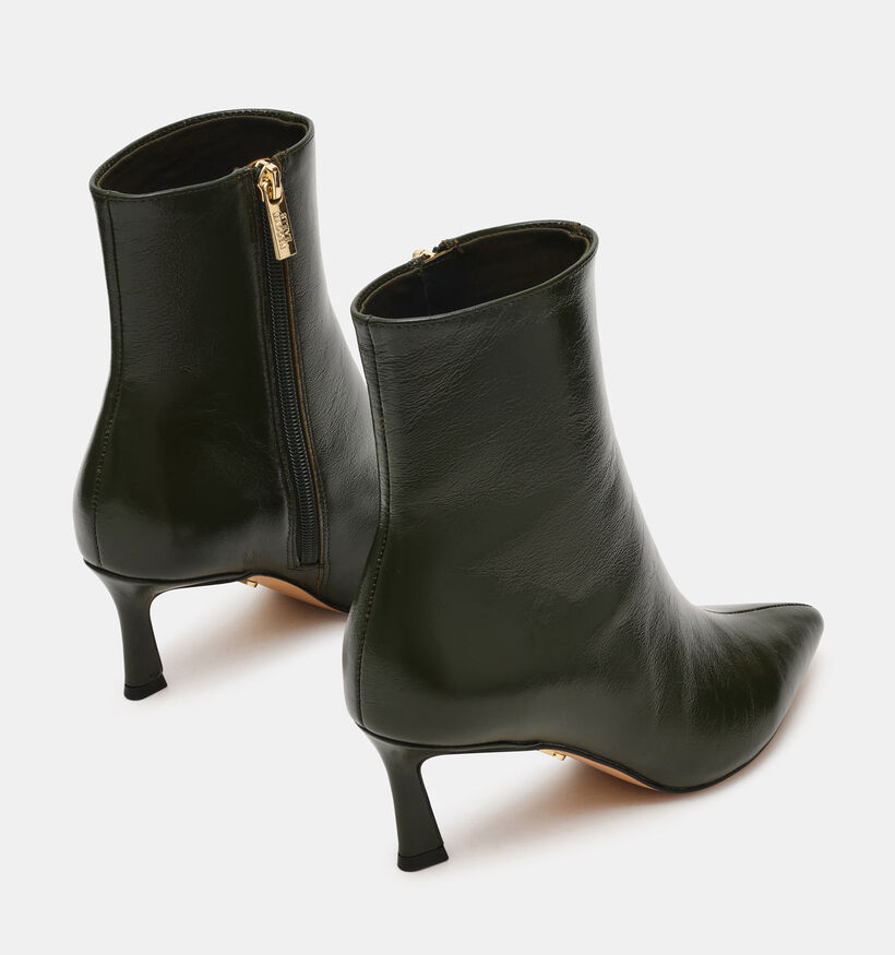 Steve Madden Lulah Donkergroene Enkellaarzen met Hak voor dames (381822)