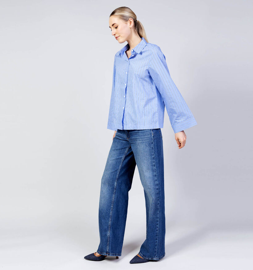 Vila Viagga Lichtblauwe Blouse met Lange Mouwen voor dames (369185)