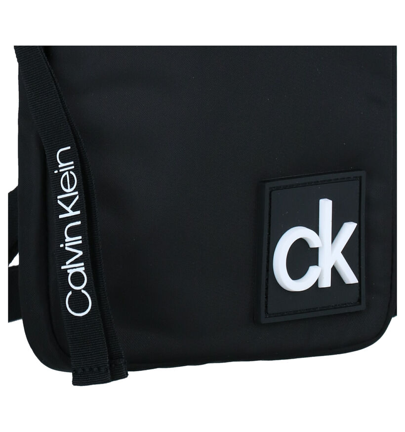 Calvin Klein Accessories Flat Pack S Zwarte Crossbody Tas in stof (280461)