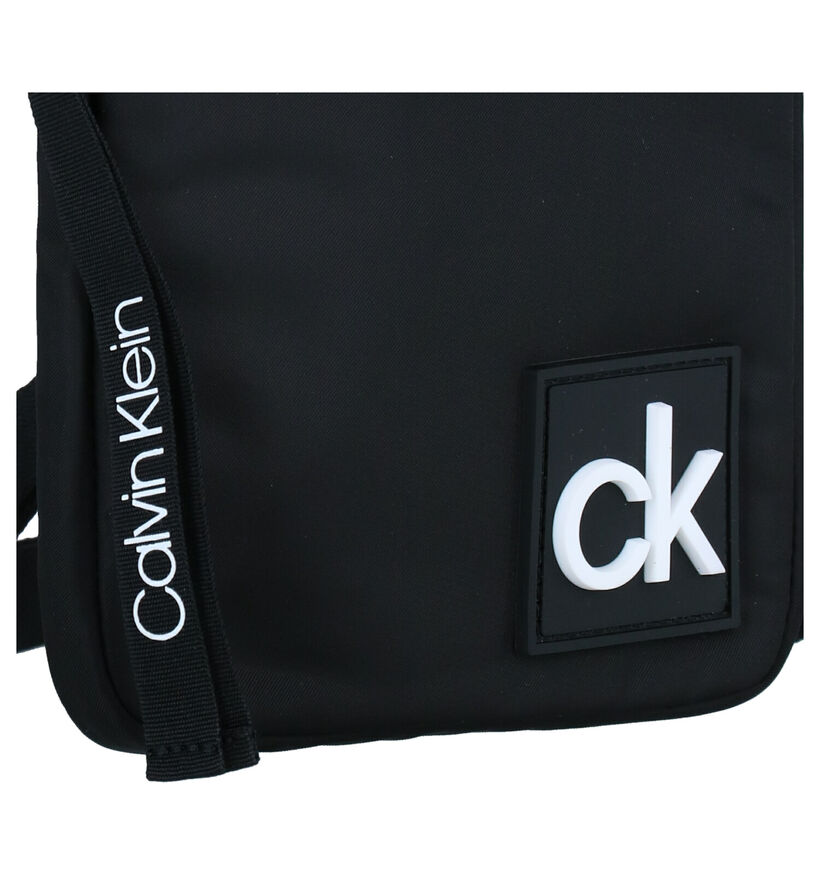 Calvin Klein Accessories Flat Pack S Sac porté croisé en Noir en textile (280461)