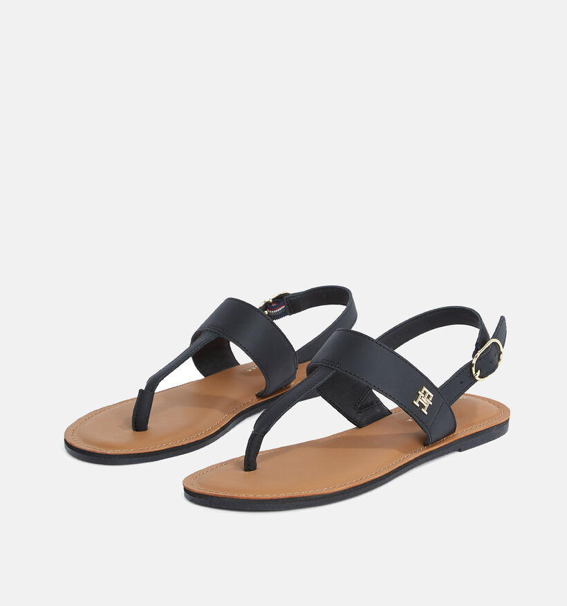 Tommy Hilfiger Sandales Plates en Noir pour femmes (352605)